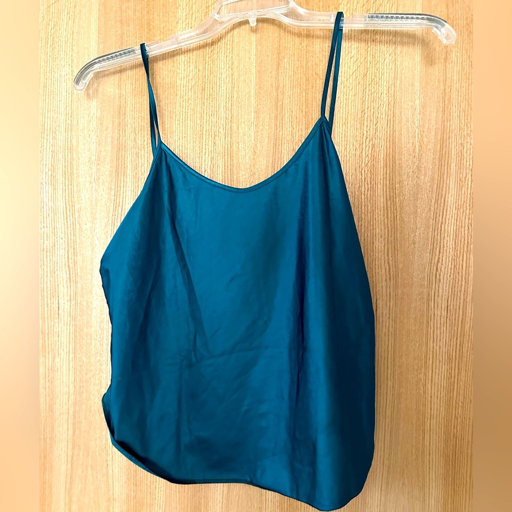 Cute teal tank top size large